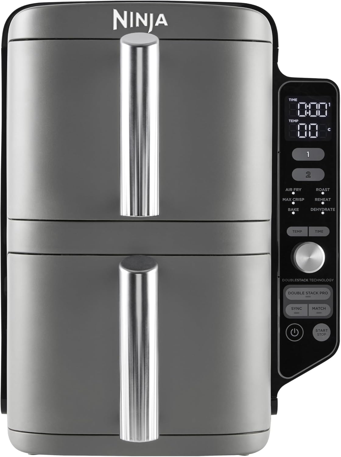 Ninja Double Stack XL Air Fryer — Vertical Dual Drawer, 4 Cooking Levels